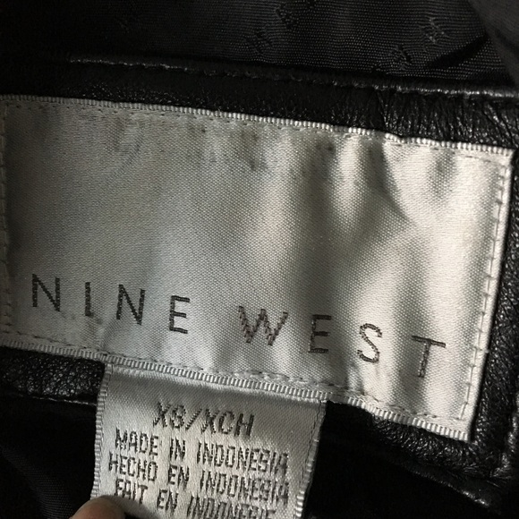 Black Leather hooded zip up jacket - Picture 8 of 8